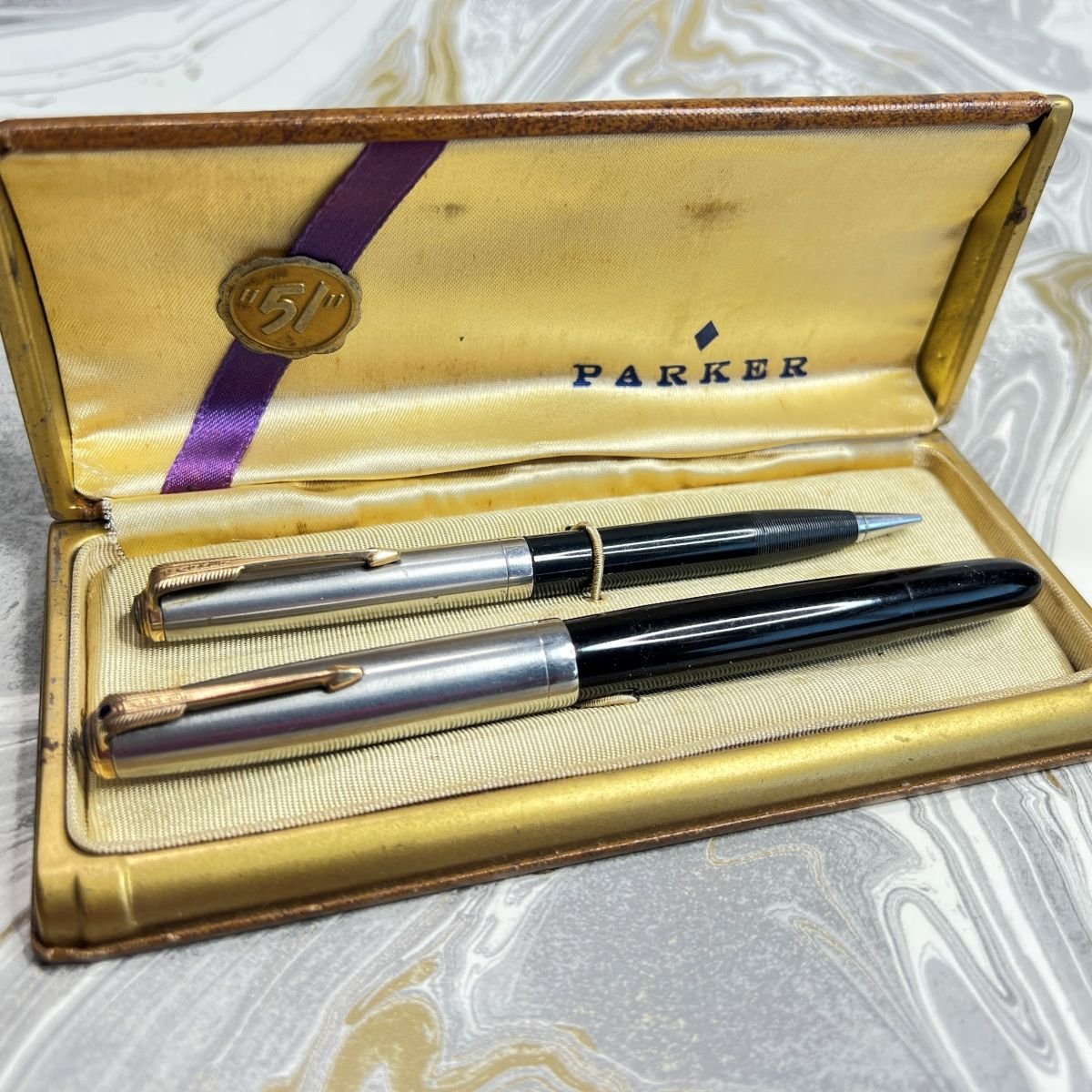 Parker 51-Blue Diamond Pen/Pencil Set - Image 2